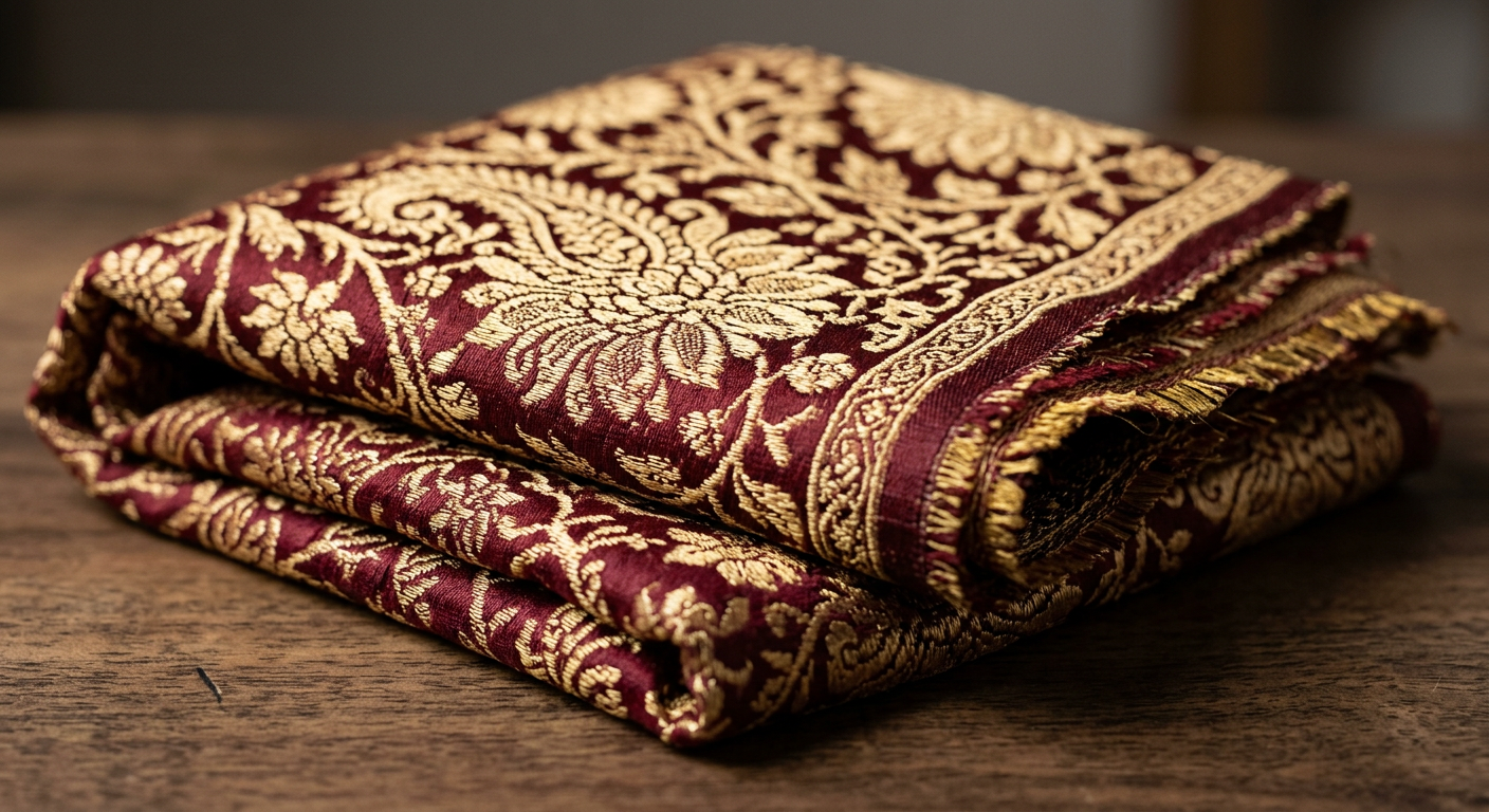 Jacquard figured fabric sample