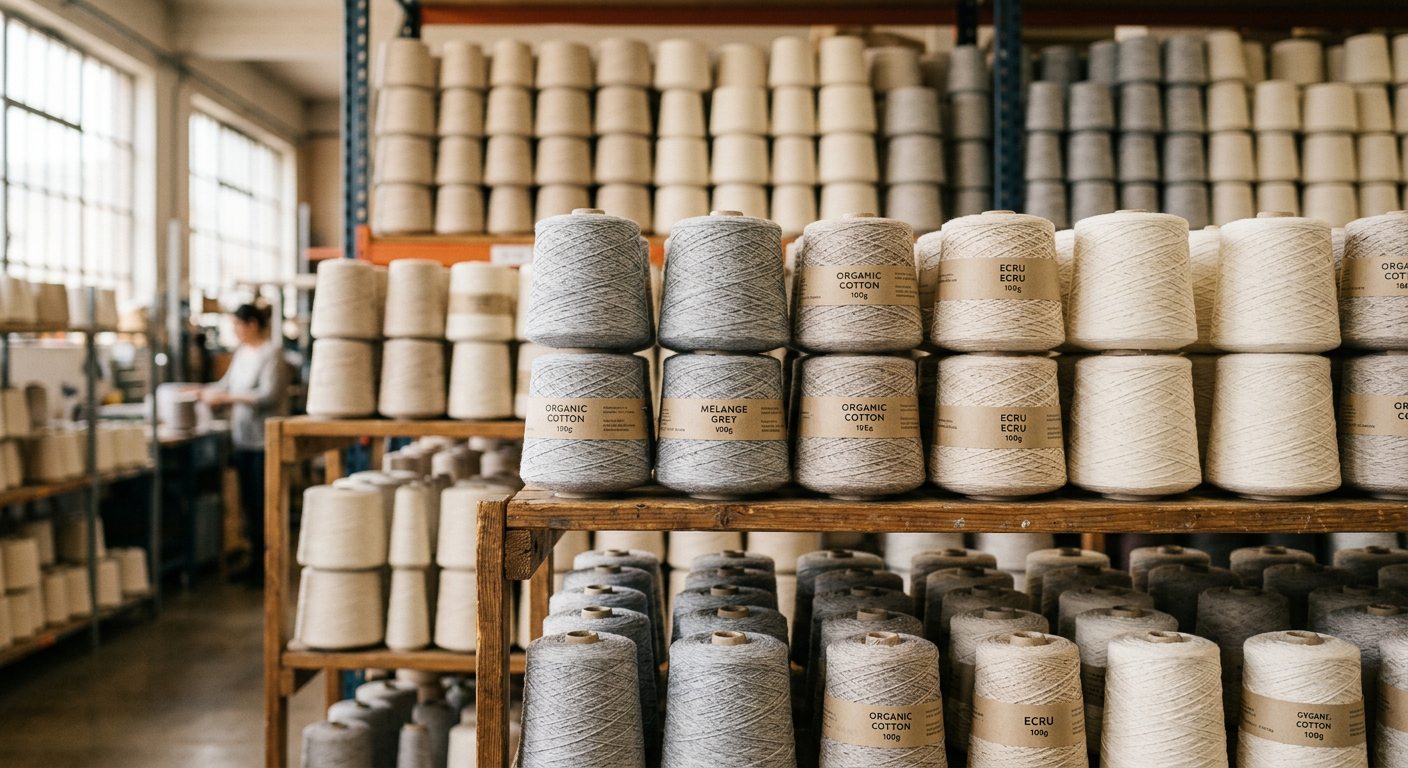 Combed compact cotton yarn sample